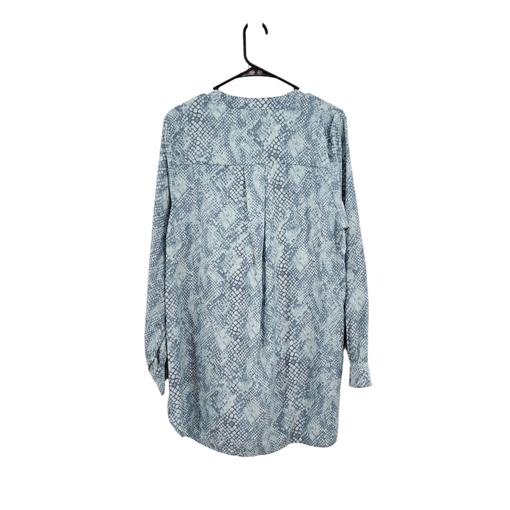 Haute Hippie Women's Tribe Snakeskin Print Lace Up Woven Top - L - Picture 6 of 7